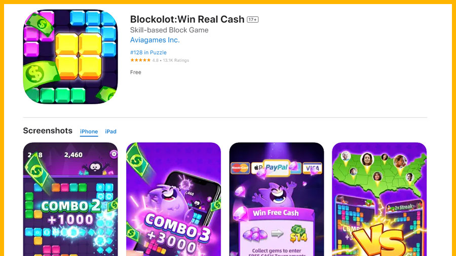Blockolot من أفضل ألعاب لربح المال PayPal