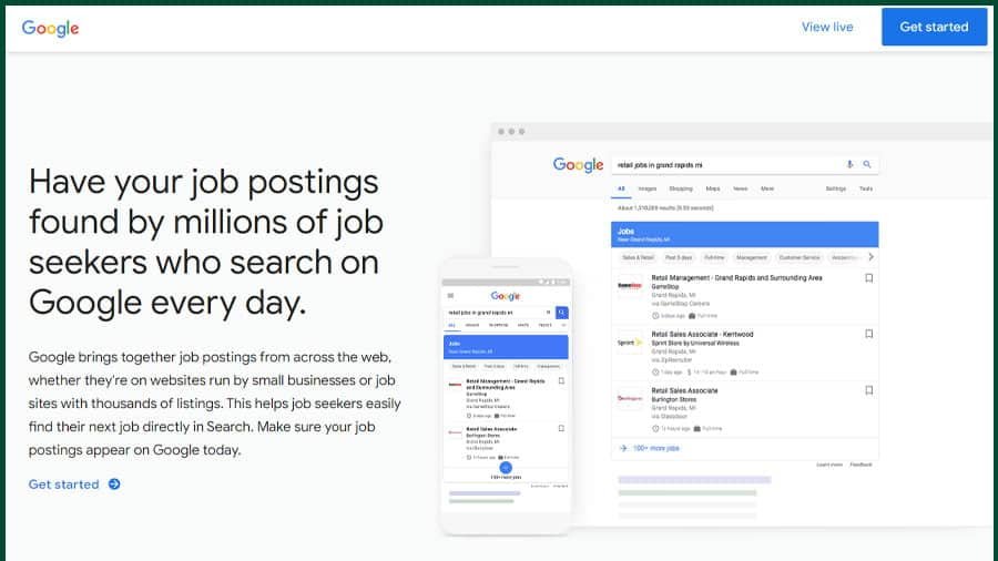 Google for Jobs من أفضل مواقع البحث عن عمل في الإنترنت