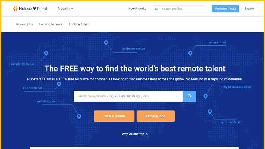 Hubstaff Talent من أفضل مواقع فري لانسر للمبتدئين
